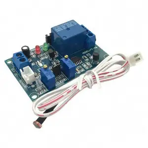 Módulo de relé com sensor de resistor fotossensível, interruptor ajustável de atraso controlado por luz, módulo de relé de 5V