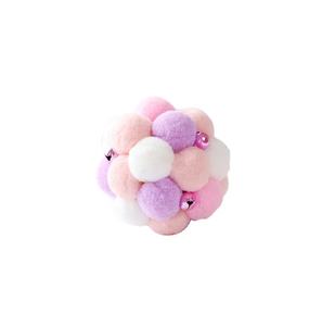 Hot Sale Good Quality <b>Plush</b> Colorful Handmade Interactive Soft <b>Cat</b> Toys Bouncy Ball With Bell - Product Image 6