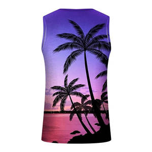 Camiseta sin Mangas de Yoga para Hombre, Informal, de Punto, 100% Algodón, Transpirable, de Secado Rápido, con Cuello en V, Holgada, Cómoda, para Hacer Ejercicio - Product Image 2