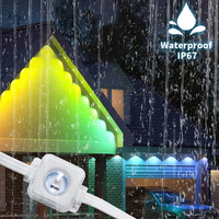 Lampes à points RGB intelligentes pour extérieur, étanches, pour décoration de jardin, fonctionnent avec une application, 200FT/150FT/100FT/50FT