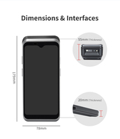 GPS/4G/WLAN/NFC/Escaneo de código de barras inalámbrico Terminal de adquisición de datos móviles Datos de terminal POS de mano con impresora de recibos H3