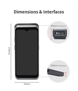 GPS/4G/WLAN/NFC/Terminal d'acquisition de données mobile à balayage de codes-barres sans fil Terminal de point de vente portable Données avec imprimante de reçus H3 - Product Image 5