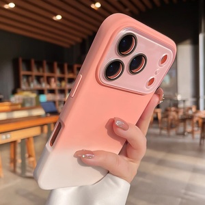 เคสซิลิโคนเหลวสีไล่เฉดแบบหน้าต่างขนาดใหญ่ สำหรับ iPhone 17 16 15 14 Pro Max 13 12 Air Plus ป้องกันแรงกระแทก - Product Image 2