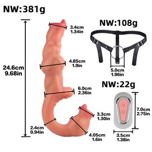 Vibrador CITYFUN con Correa y Tapón Anal en Forma de Gancho, Vibrador de Doble Cabeza, Masajeador de Silicona Líquida, Juguetes Sexuales para Mujeres - Product Image 3