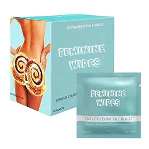 Organic Feminine Flush able Wipes Bambus Ph Balance Single Wipes für weibliche persönliche Reinigung Intim tücher für die Reise