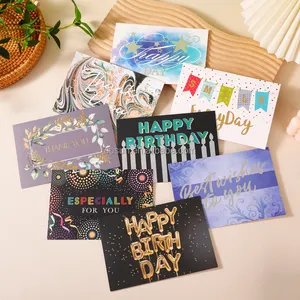 2024 Novo Design 36 Assorted Feliz Aniversário Cartões Impressão Personalizada Melhor Papel Em Branco Cartões com Envelope Bulk Pack Box Set