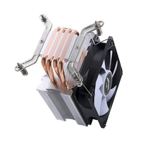 QiuzAim PC 2 Tubes en cuivre 90mm silencieux refroidisseur de processeur montage à vis LGA 1700 115x1200 plaque arrière Intel 1366 775 90mm ventilateur silencieux RGB Air