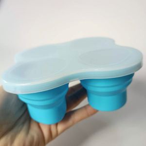 Boîte de rangement pliable en silicone au design classique avec couvercle, empilable et pliable pour l'organisation de la maison, de la cuisine et du placard - Product Image 4