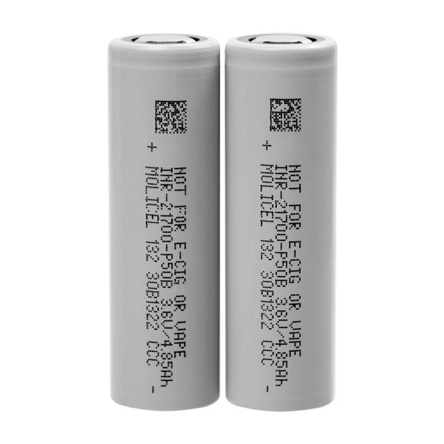 21700 P50B 3.6V 5000mah Low Temperature Solid State Rechargeable Battery Cell P50B Grade B 60A Power Tool
