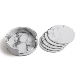 Sous-verre en cuir PU à prix d'usine, couleur personnalisée, avec base fixe - Product Image 5