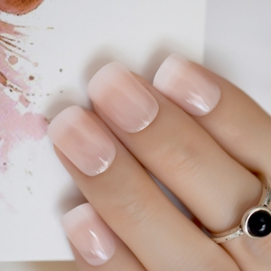 <span class=keywords><strong>Faux</strong></span> Ongles Nouveaux Produits Ombre Nude Couverture Complète Beauté pour Fille Brillant Court Artificiel - Product Image 2