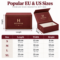 Boîte cadeau magnétique de luxe HONPAK, boîte pliante rigide personnalisée avec impression de logo, emballage cadeau haut de gamme pour bijoux et cosmétiques