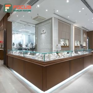 Mostrador de Exhibición de Joyería para Centro Comercial Moderno, Acabado Laminado, Mostrador de Exhibición para Tienda de Marca - Product Image 4