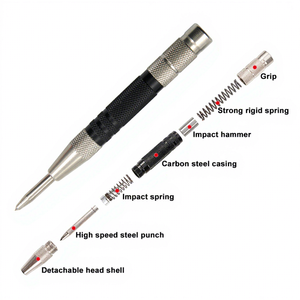 Perceuse automatique <span class=keywords><strong>Mr</strong></span> Drill, poinçon de centrage en acier, brise-<span class=keywords><strong>vitre</strong></span>, poinçon d'échantillonnage, 128 mm/155 mm, outils de poinçonnage pour le travail du bois, <span class=keywords><strong>bricolage</strong></span>, OEM, OBM - Product Image 6