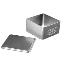 Boîte d'emballage carrée de luxe en fer blanc de qualité alimentaire, hermétique, pour biscuits, gâteaux, snacks, bonbons et chocolats - Marque de haute qualité