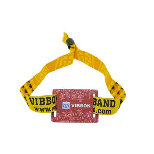 QR Code MHz NFC تتبع RFID أساور معصم سوار معصم من قماش RFID مع إغلاق للاستخدام مرة واحدة - Product Image 2