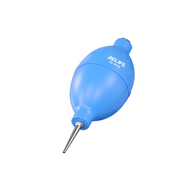Relife RL-043A 2-in-1 Air Blower Ball Dust Cleaning Pen (PVC+Steel Blue/Green) for PCB PC Keyboard Camera Lens Cleaning