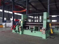 Machine de formage de tôles W12 entièrement automatique PLC CNC pour contrôleur, aluminium, acier au carbone, acier inoxydable, 4 rouleaux, 8-16 mm