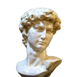 Busto de David Tallado a Mano en Mármol Natural, Escultura Clásica Griega Romana de Cabeza Masculina, Decoración para el Hogar, Superventas - Product Image 2