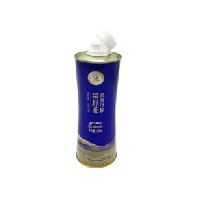 Boîtes en fer blanc personnalisées pour huile d'olive, format slim, 500 ml, qualité alimentaire, avec couvercle en plastique, épaisseur 0,28 mm, Dia75*H190mm - Product Image 2