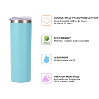 Gobelets à eau droits isolés incassables et durables Gobelet à vin réutilisable écologique 20oz avec couvercles et pailles