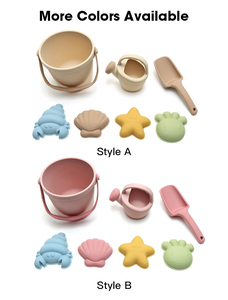 Ensemble de jouets de plage en silicone de qualité alimentaire, non toxique, écologique, unisexe, pour enfants, jeu en plein air, seau, pelle, moules d'animaux JINHONG - Product Image 3