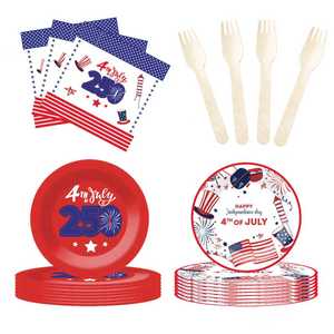 DAMAI 2026, Nueva Llegada, Platos de Papel Personalizados para el 250.º Aniversario del Día de la Independencia, Juego de Vajilla Desechable para Estados Unidos - Product Image 3