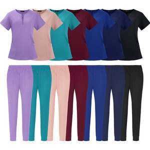 Vêtements de travail médicaux pour femmes et hommes, ensembles de blouses d'hôpital, de chirurgie et de soins infirmiers, en tissu extensible, avec fermeture éclair, logo personnalisé, vente en gros - Product Image 2