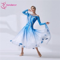 B-19510 Costume de danse moderne de haute qualité de Yundance, conforme aux nouvelles normes nationales, robe de danse de salon longue pour femmes