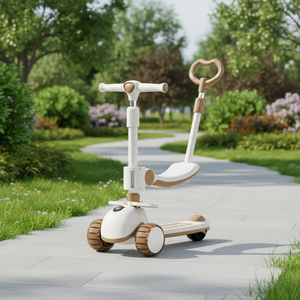 Tricycle électrique pliable 3-en-<span class=keywords><strong>1</strong></span> tendance pour enfants, avec siège, musique, lumières et pédales (cadre en plastique) - Product Image 3