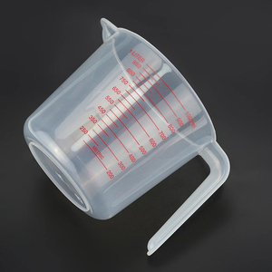 Tasse à mesurer transparente en plastique avec cruche graduée, bec verseur de Surface, tasses à mesurer de cuisson de cuisine 250/500/1000ml 3 pièces/ensemble - Product Image 4