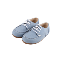 Chaussures mocassins en cuir véritable bleu, design classique de chaussures bateau, semelle respirante et flexible, parfaites pour un usage quotidien et décontracté