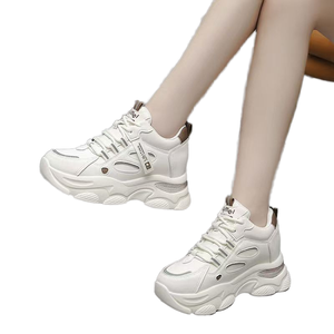 Chaussures <span class=keywords><strong>pour</strong></span> femmes 2025, style montantes, nouvelle collection printemps-automne, baskets blanches polyvalentes, cuir souple, montantes, sport, semelle épaisse - Product Image 4