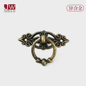 Poignée de tiroir rétro en alliage de zinc, anneau de 65 mm, poignée de porte de placard traditionnelle pour boîte en bois, quincaillerie décorative - Product Image 5