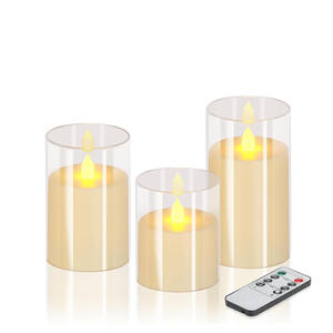 Large Simulation <b>Swing</b> LED Electronic Candle Acrylic Glass Christmas Birthday Wedding Atmosphere Layout Candle Light - Product Image 1