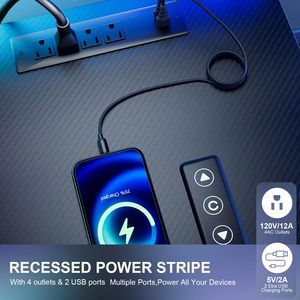 <span class=keywords><strong>Bureau</strong></span> de jeu intelligent en fibre de carbone noir <span class=keywords><strong>avec</strong></span> lumières LED Table de jeu <span class=keywords><strong>avec</strong></span> prise de courant Bureaux de travail ergonomiques pour <span class=keywords><strong>bureau</strong></span> à domicile - Product Image 6