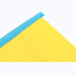 Sac à provisions non tissé en aluminium laminé recyclé conçu sur mesure fourre-tout pliant réutilisable avec motif de logo en toile - Product Image 3