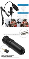 Venta al por mayor V8 Audio Condenser Mic Studio Singing Tarjeta de sonido con micrófono BM800 Divisores y convertidores de video