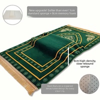 Tapis de prière musulman en polyester épais personnalisé, antidérapant, en mousse à mémoire de forme, pour la maison et les voyages, vente en gros