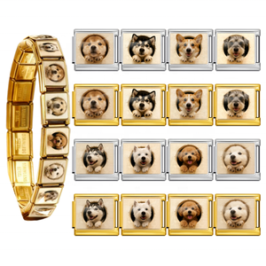 Original Design Animal <b>Dog</b> Series Italian Charm Link Fit 9mm Stainless Steel Making Bracelet Making DIY New Fashion Jewelry - Product Image 1