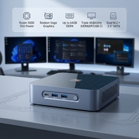 Nuevo AMD R5 5500U 6 Núcleos 12 Subprocesos Máx. 4.0GHz 8MB 2DDR4 Máx. 64GB Compatible con LED 2LAN 6USB 3 Puertos de Pantalla El Mejor Mini PC AMD