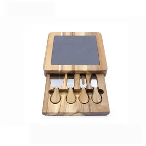 Elevate Entertaining With A Stylish Acacia Cheese Board Set And Cheese Knife Set