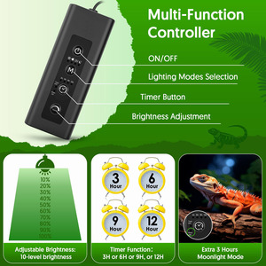 Profession elle DC 24W UVB Reptilien leuchte LED Voll spektrum mit Auto Cycle Einstellbare Helligkeit und dimmbare Heiz lampe - Product Image 5