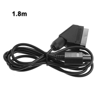 Câble AV Scart RGB filaire en plastique de 1,8 m pour 64/NGC