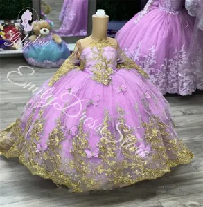 Gold Lace Flower Girl Dresses - Elegant Kids' Clothing