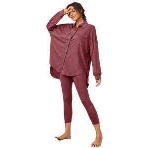 Set di abbigliamento da salotto in bambù personalizzato all'ingrosso abbigliamento da <span class=keywords><strong>donna</strong></span> modale in viscosa Set da notte da <span class=keywords><strong>donna</strong></span> di lusso - Product Image 1