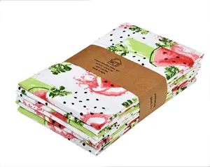 Kitchen Tea Towels Flamingo Print Multi Color Premium Quality 100% Cotton Dish Towel Mitered Corners Highly Absorbent Bath Towel