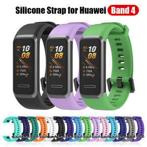 Bracelet en Silicone pour montre <span class=keywords><strong>Huawei</strong></span> <span class=keywords><strong>Band</strong></span> 4, couleur unie, bracelets de rechange - Product Image 2