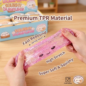 Juguete Blandito Gigante de Malta Transparente Súper Elástico con Purpurina, Juguetes Squishy - Product Image 3