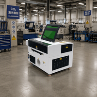 Machine de gravure laser CO2 6040 avec système de contrôle Ruida, puissance 50W, 60W, 80W, 100W en option, pour la fabrication de panneaux et la production artisanale